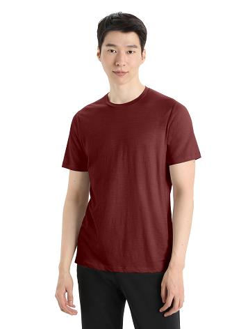 Men's Icebreaker Merino Tech Lite II Short Sleeve Tee T Shirts Espresso | CA 1784DFMN